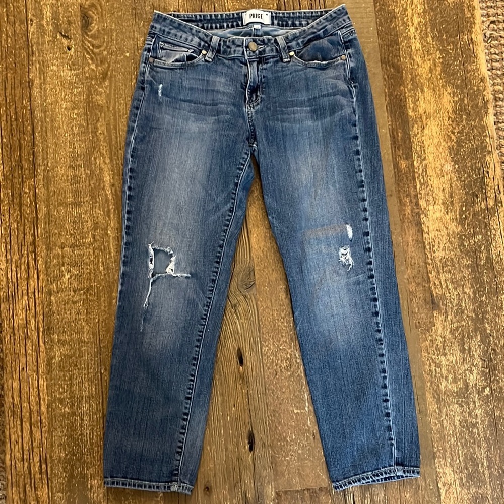 Paige Jimmy Jimmy Crop Distressed Jeans